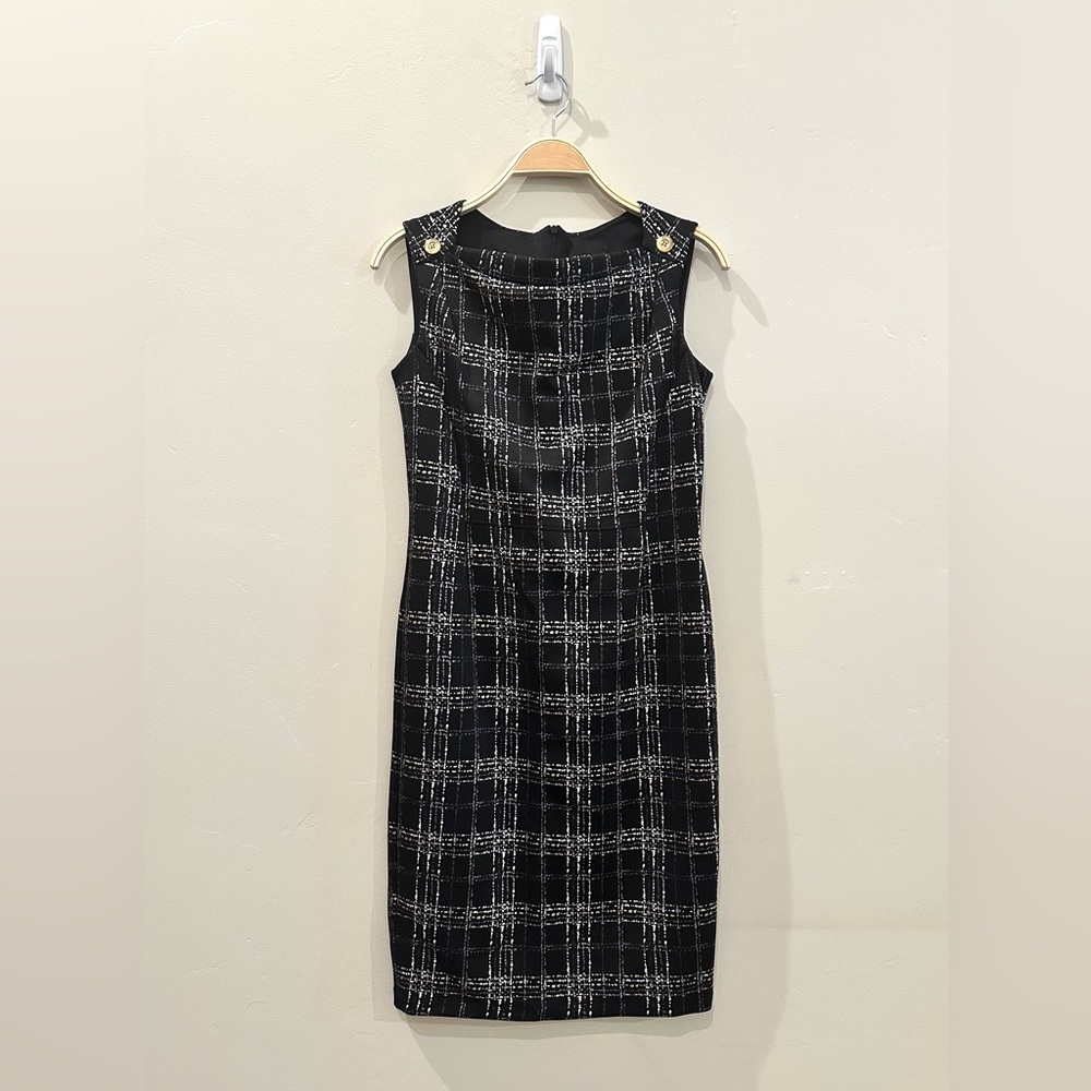 Enfocus Studio Black and White Checkered Dress